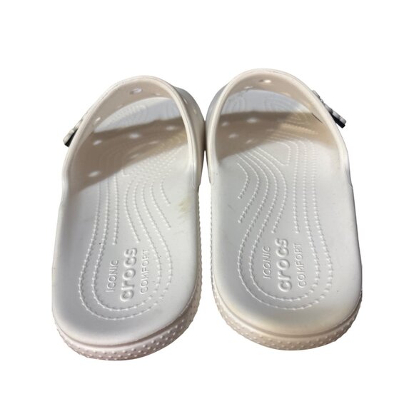 Crocs White Slide Sandals Size 8 Womens - Picture 4 of 5